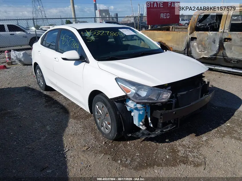 2019 Kia Rio S VIN: 3KPA24AB8KE157579 Lot: 45327864