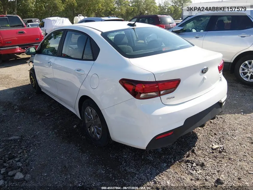 2019 Kia Rio S VIN: 3KPA24AB8KE157579 Lot: 45327864