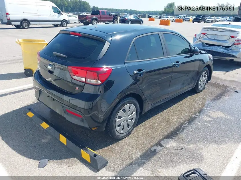 2019 Kia Rio 5-Door S VIN: 3KPA25AB4KE176961 Lot: 45595870