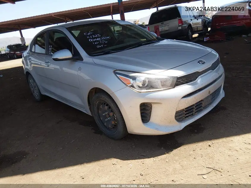 2019 Kia Rio S VIN: 3KPA24AB3KE224069 Lot: 45609067