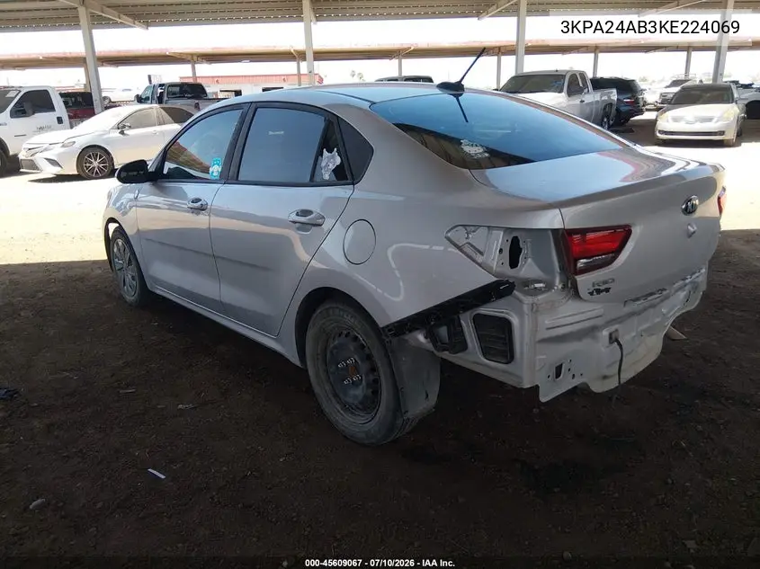 2019 Kia Rio S VIN: 3KPA24AB3KE224069 Lot: 45609067