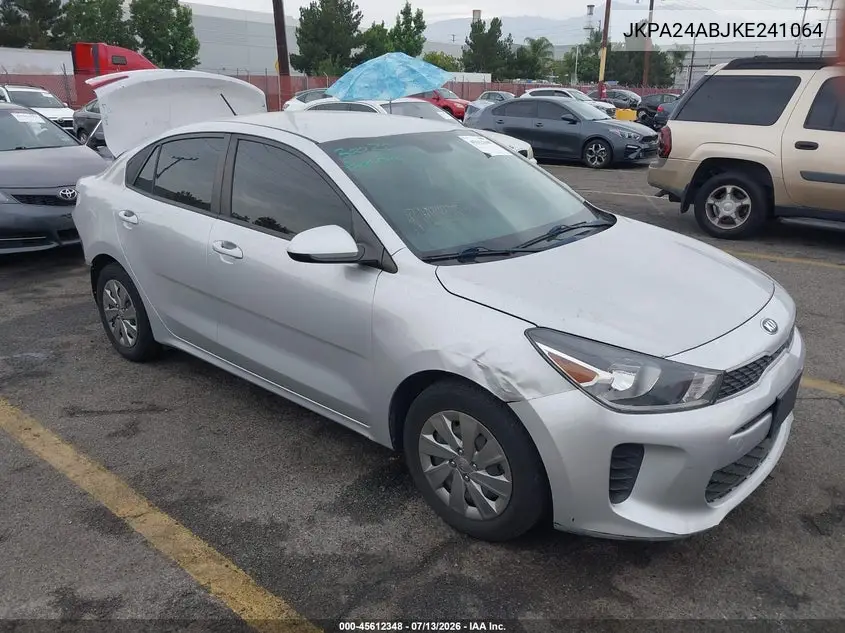 2019 Kia Rio VIN: JKPA24ABJKE241064 Lot: 45612348