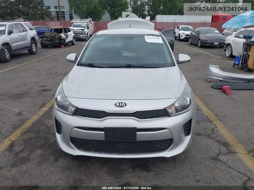 2019 Kia Rio VIN: JKPA24ABJKE241064 Lot: 45612348
