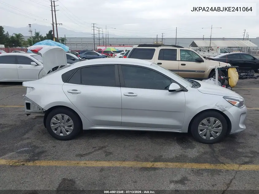 2019 Kia Rio VIN: JKPA24ABJKE241064 Lot: 45612348