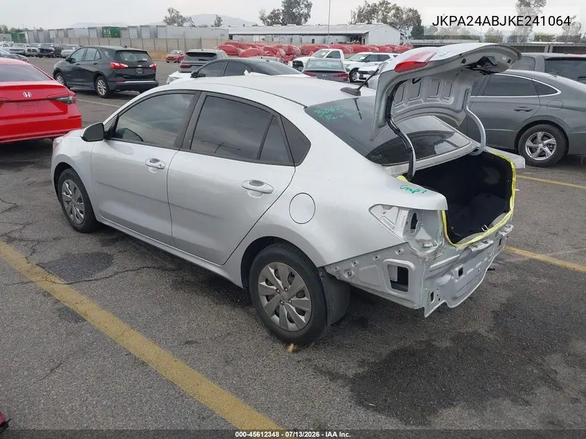 2019 Kia Rio VIN: JKPA24ABJKE241064 Lot: 45612348