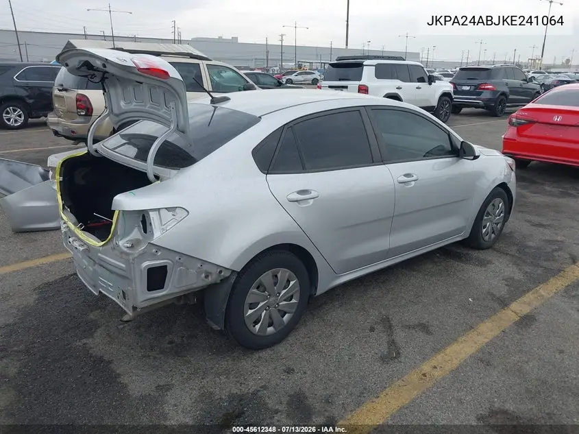 2019 Kia Rio VIN: JKPA24ABJKE241064 Lot: 45612348