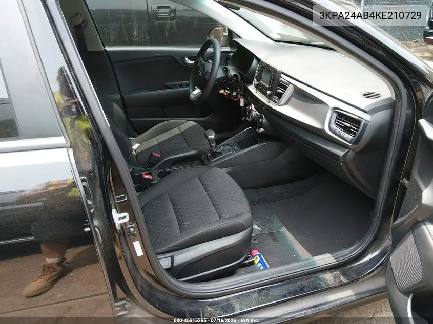 2019 Kia Rio Lx VIN: 3KPA24AB4KE210729 Lot: 45615265