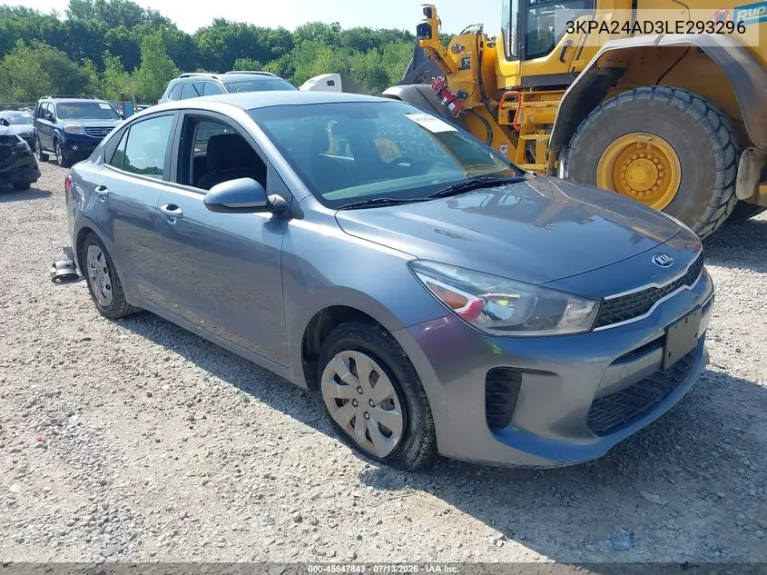 2020 Kia Rio S VIN: 3KPA24AD3LE293296 Lot: 45547843