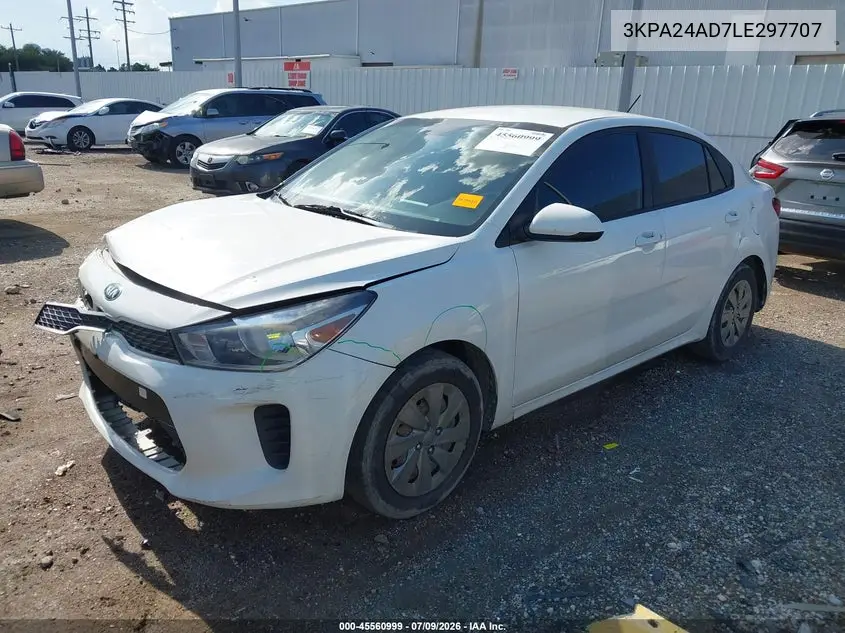 2020 Kia Rio Lx VIN: 3KPA24AD7LE297707 Lot: 45560999