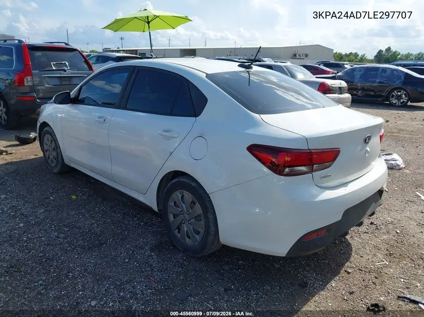 2020 Kia Rio Lx VIN: 3KPA24AD7LE297707 Lot: 45560999