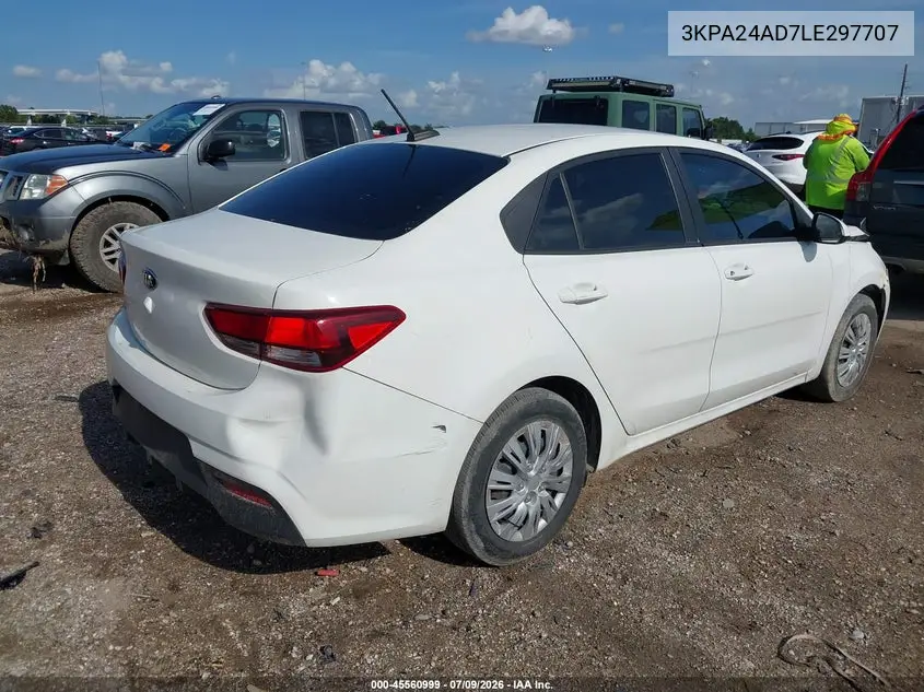 2020 Kia Rio Lx VIN: 3KPA24AD7LE297707 Lot: 45560999