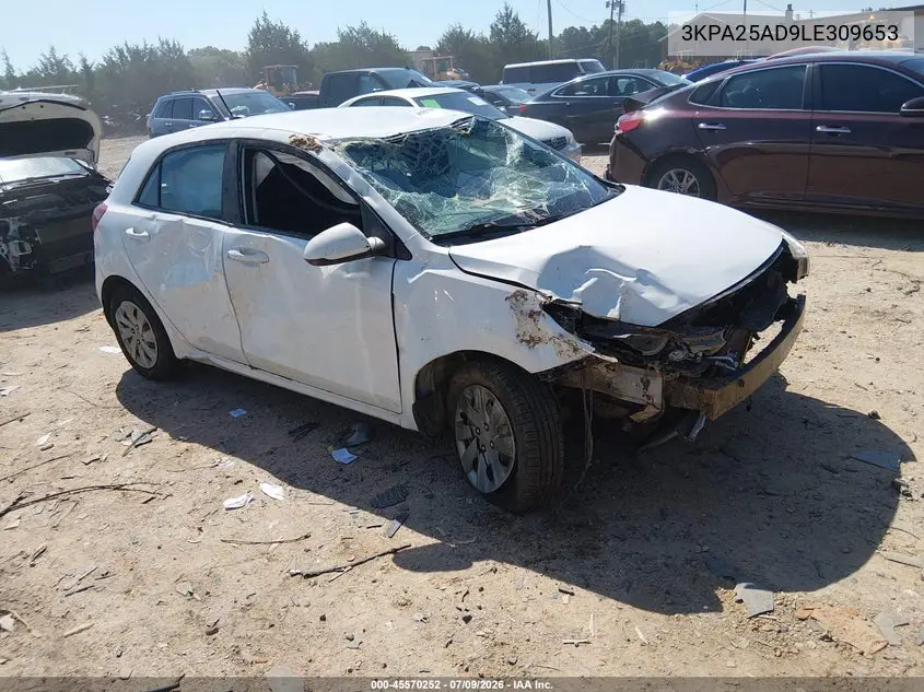 2020 Kia Rio 5-Door S VIN: 3KPA25AD9LE309653 Lot: 45570252