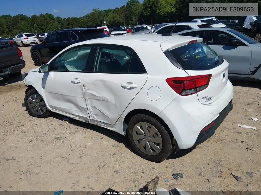 2020 Kia Rio 5-Door S VIN: 3KPA25AD9LE309653 Lot: 45570252
