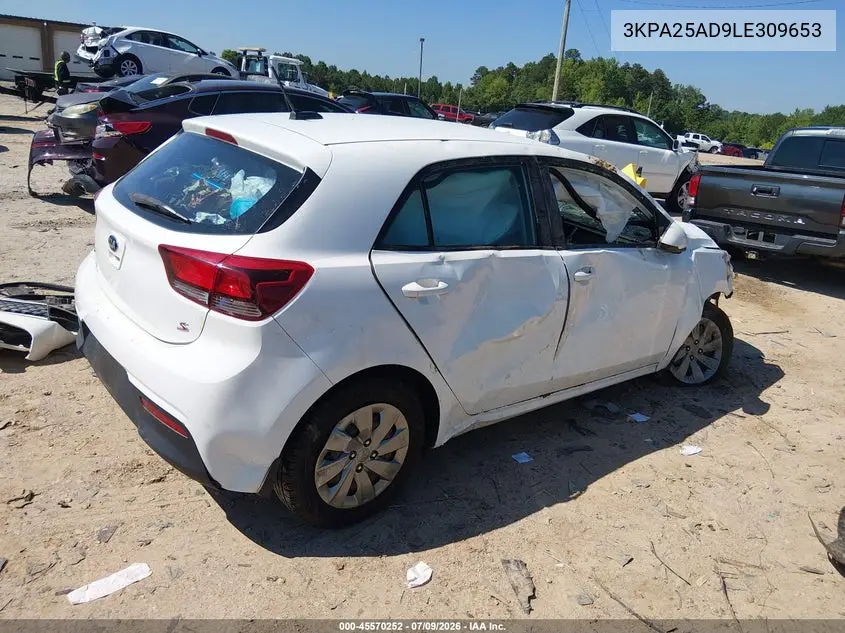 2020 Kia Rio 5-Door S VIN: 3KPA25AD9LE309653 Lot: 45570252