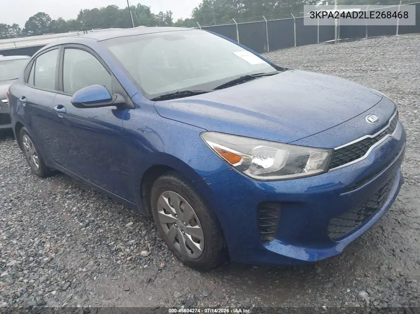 2020 Kia Rio S VIN: 3KPA24AD2LE268468 Lot: 45604274