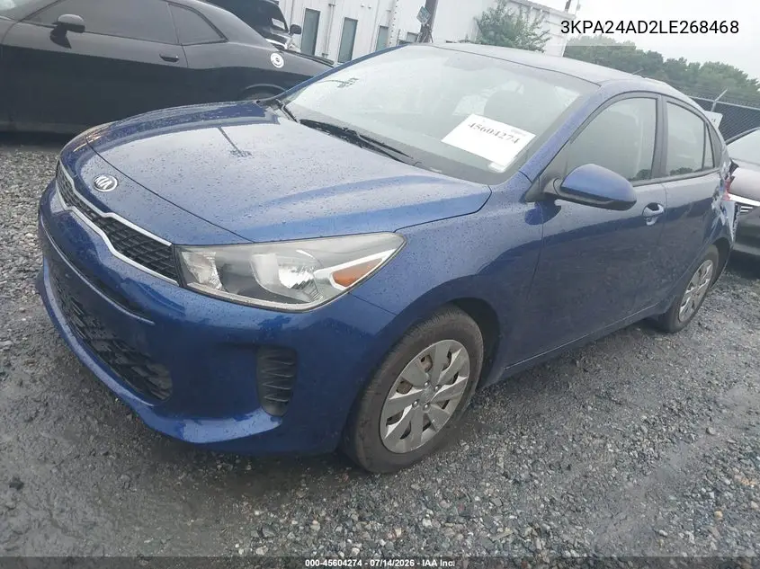 2020 Kia Rio S VIN: 3KPA24AD2LE268468 Lot: 45604274