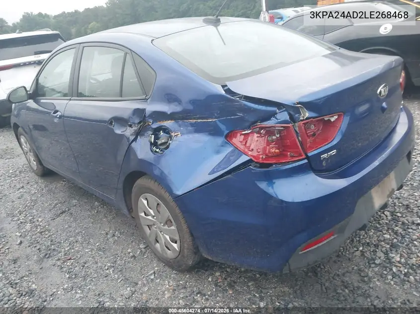 2020 Kia Rio S VIN: 3KPA24AD2LE268468 Lot: 45604274