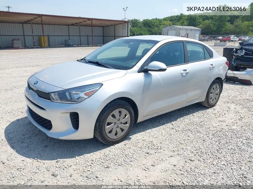 2020 Kia Rio Lx VIN: 3KPA24AD1LE263066 Lot: 45623114