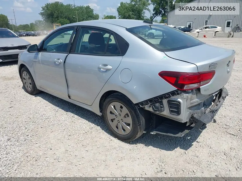 2020 Kia Rio Lx VIN: 3KPA24AD1LE263066 Lot: 45623114