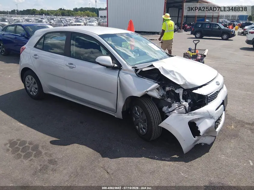 2020 Kia Rio 5-Door S VIN: 3KPA25AD7LE348838 Lot: 45623602