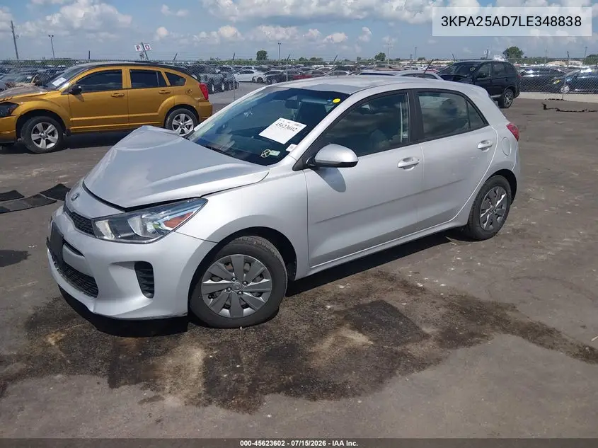 2020 Kia Rio 5-Door S VIN: 3KPA25AD7LE348838 Lot: 45623602