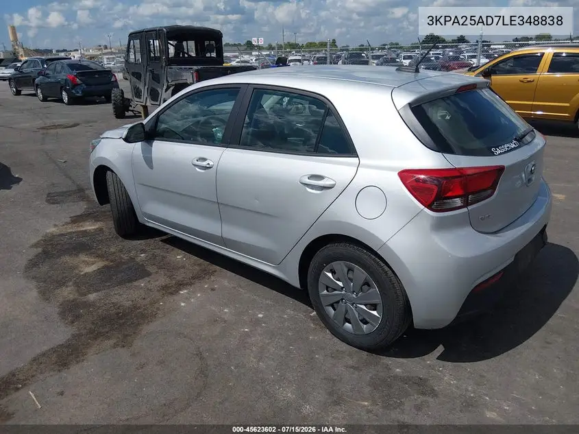 2020 Kia Rio 5-Door S VIN: 3KPA25AD7LE348838 Lot: 45623602