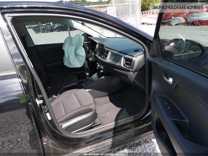 2021 Kia Rio Lx VIN: 3KPA24AD6ME429065 Lot: 45578160