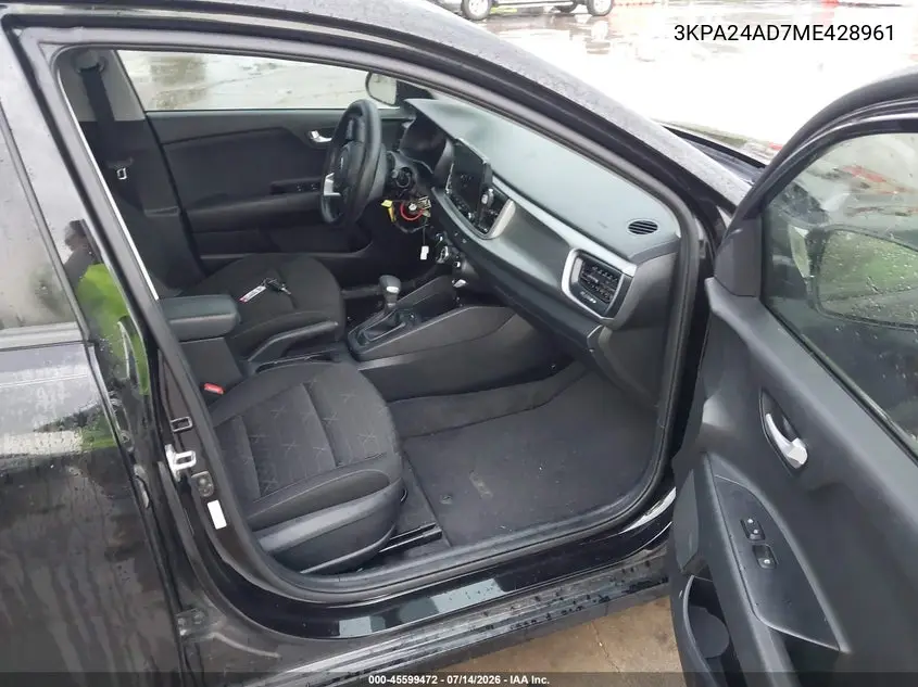 2021 Kia Rio S VIN: 3KPA24AD7ME428961 Lot: 45599472