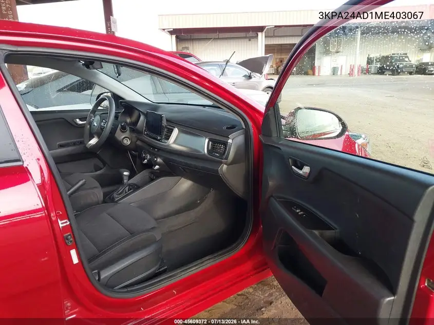 2021 Kia Rio S VIN: 3KPA24AD1ME403067 Lot: 45609372