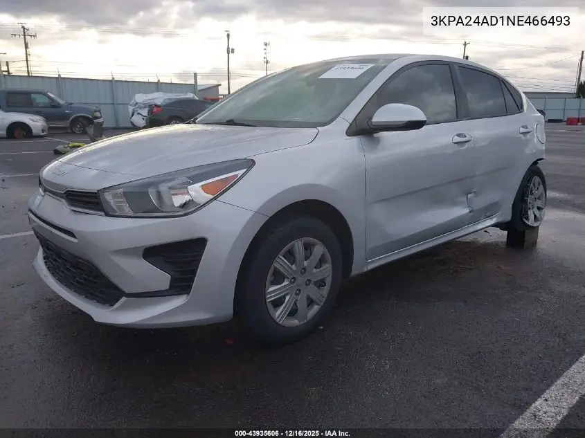3KPA24AD1NE466493 2022 Kia Rio Lx