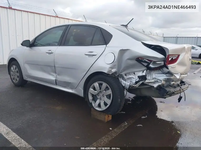 3KPA24AD1NE466493 2022 Kia Rio Lx
