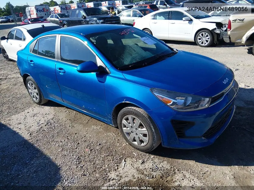 2022 Kia Rio S VIN: 3KPA24AD6NE489056 Lot: 45574277