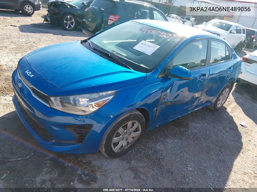 2022 Kia Rio S VIN: 3KPA24AD6NE489056 Lot: 45574277