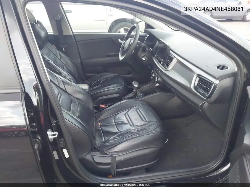 2022 Kia Rio S VIN: 3KPA24AD4NE458081 Lot: 45623449