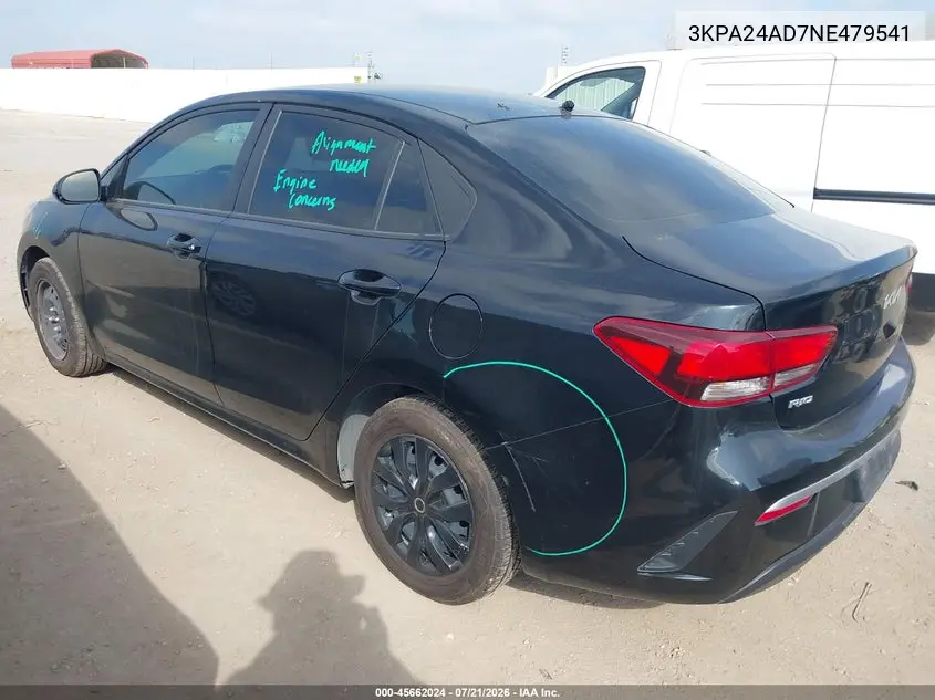2022 Kia Rio S VIN: 3KPA24AD7NE479541 Lot: 45662024