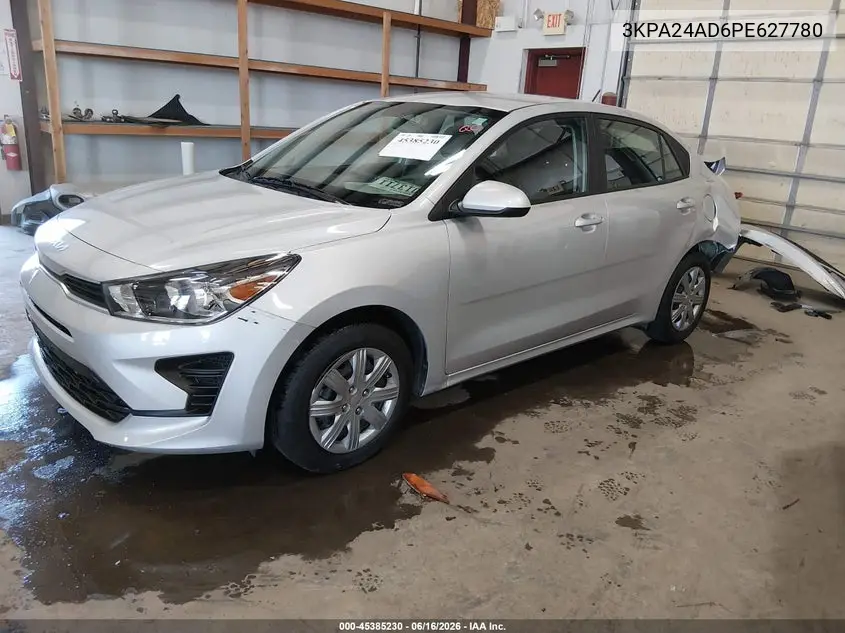 2023 Kia Rio Lx VIN: 3KPA24AD6PE627780 Lot: 45385230