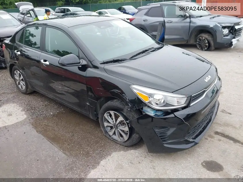 2023 Kia Rio S VIN: 3KPA24AD0PE583095 Lot: 45403720