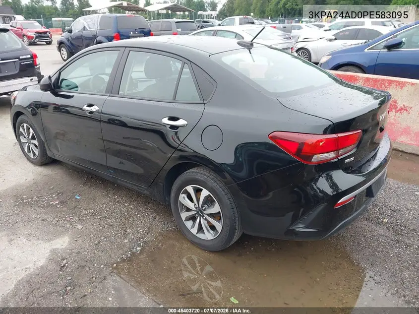 2023 Kia Rio S VIN: 3KPA24AD0PE583095 Lot: 45403720