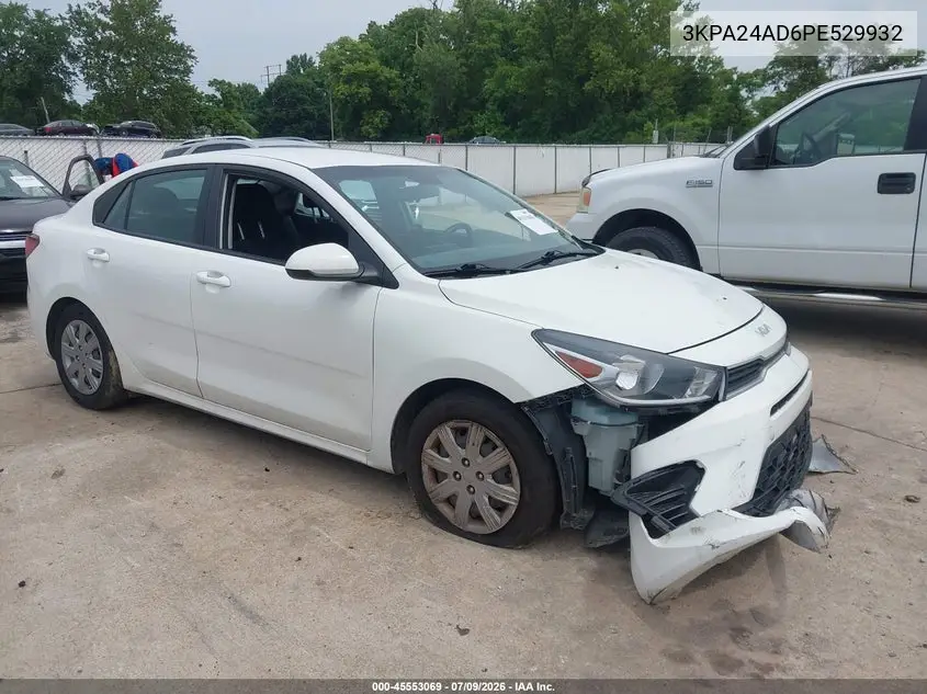 2023 Kia Rio S VIN: 3KPA24AD6PE529932 Lot: 45553069