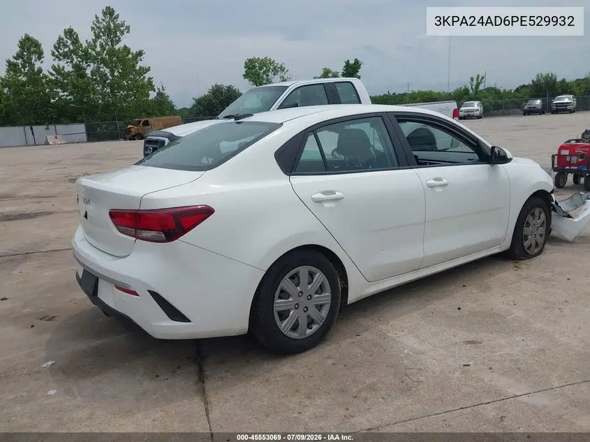 2023 Kia Rio S VIN: 3KPA24AD6PE529932 Lot: 45553069