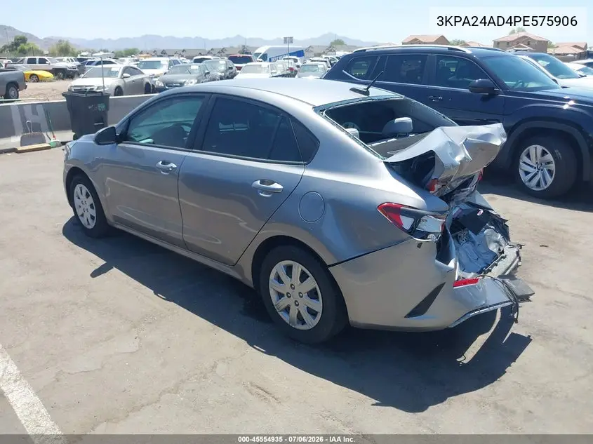 2023 Kia Rio S VIN: 3KPA24AD4PE575906 Lot: 45554935