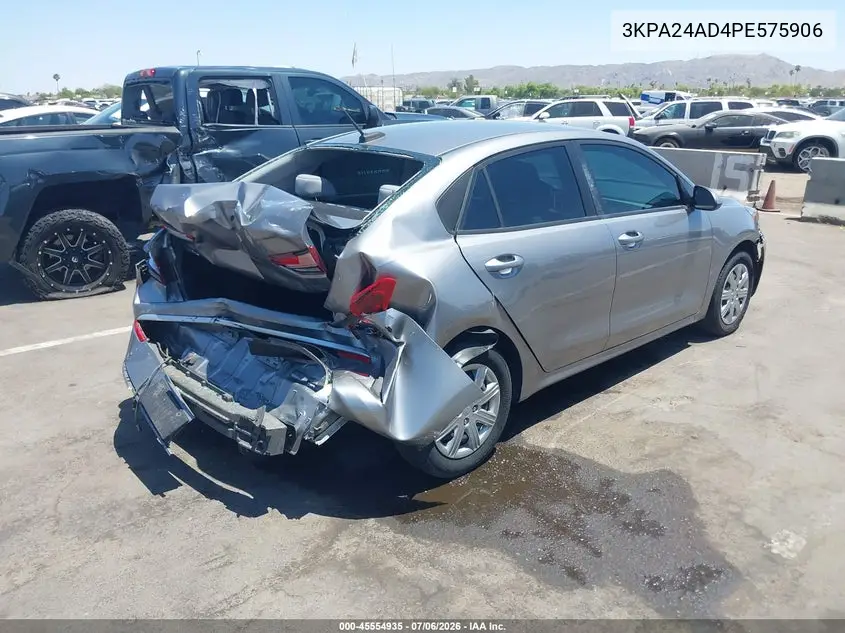 2023 Kia Rio S VIN: 3KPA24AD4PE575906 Lot: 45554935