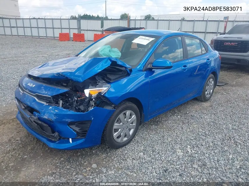 2023 Kia Rio S VIN: 3KPA24AD8PE583071 Lot: 45558506