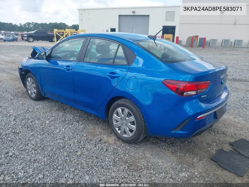 2023 Kia Rio S VIN: 3KPA24AD8PE583071 Lot: 45558506