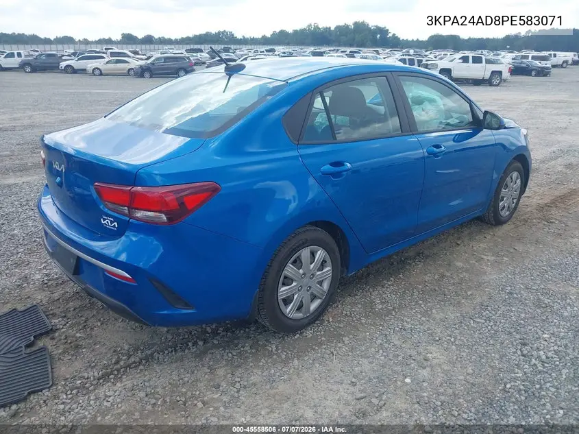 2023 Kia Rio S VIN: 3KPA24AD8PE583071 Lot: 45558506