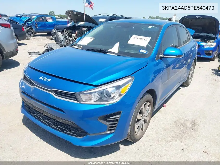2023 Kia Rio S VIN: 3KPA24AD5PE540470 Lot: 45559882