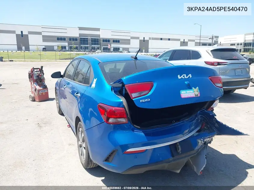 2023 Kia Rio S VIN: 3KPA24AD5PE540470 Lot: 45559882