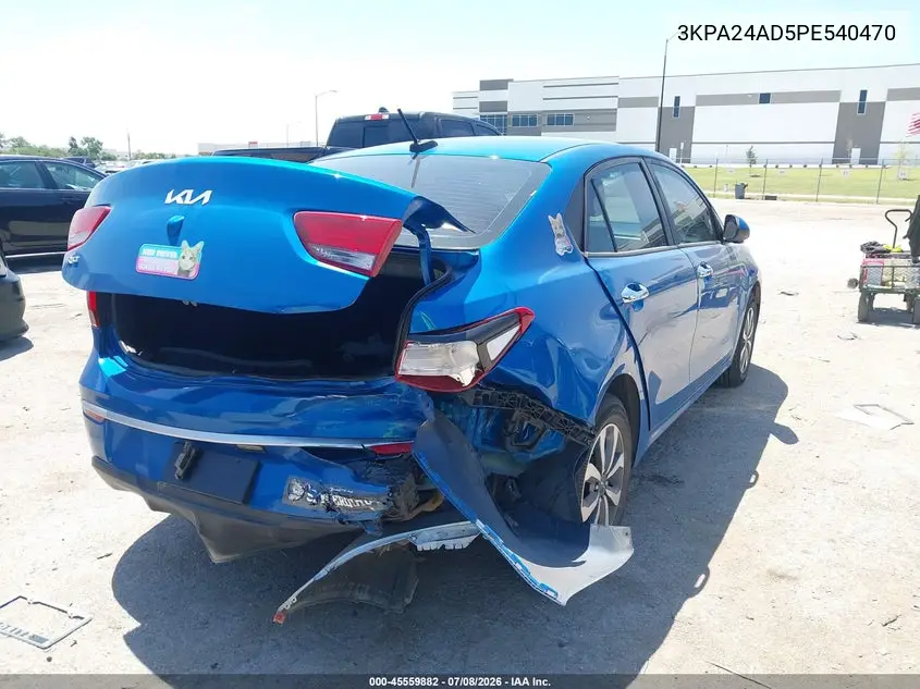 2023 Kia Rio S VIN: 3KPA24AD5PE540470 Lot: 45559882