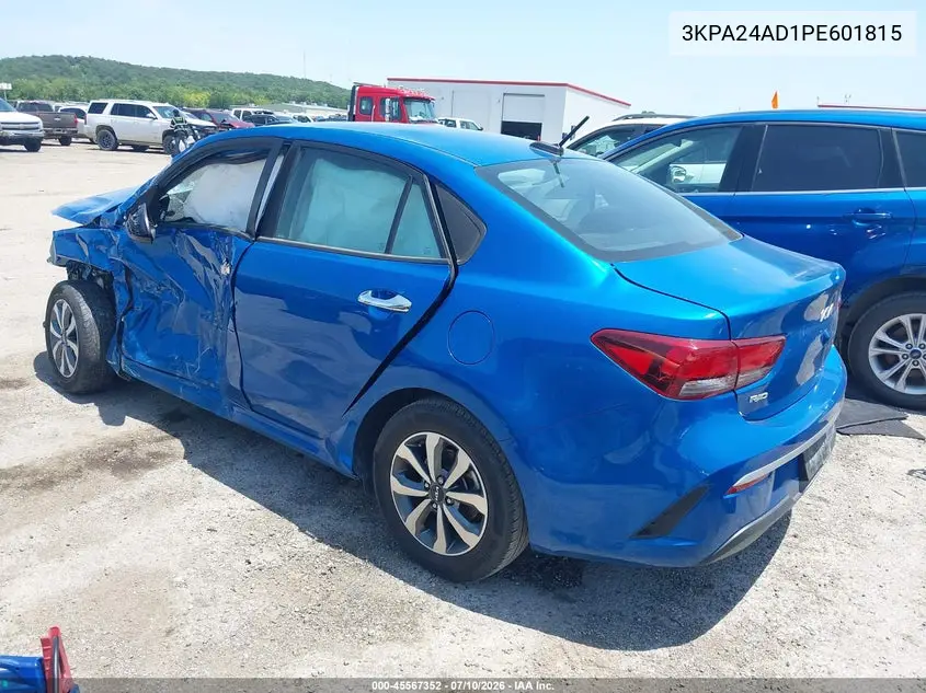 2023 Kia Rio S VIN: 3KPA24AD1PE601815 Lot: 45567352