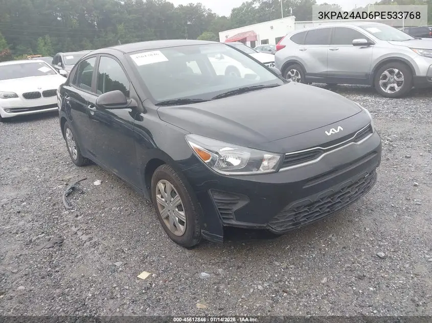 2023 Kia Rio Lx VIN: 3KPA24AD6PE533768 Lot: 45617846